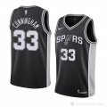 Camiseta Dante Cunningham #33 San Antonio Spurs Icon 2018 Negro