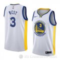 Camiseta David West 3 Golden State Warriors Association 2018 Blanco