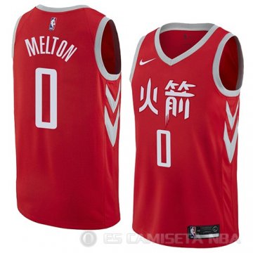 Camiseta De\'anthony Melton #0 Houston Rockets Ciudad 2018 Rojo