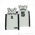 Camiseta Dejounte Murray #5 San Antonio Spurs Association Autentico Blanco