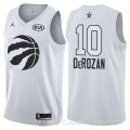 Camiseta Demar Derozan #10 All Star 2018 Raptors Blanco