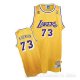 Camiseta Dennis Rodman #73 Los Angeles Lakers Retro Amarillo