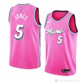 Camiseta Derrick Jones #5 Miami Heat Earned 2018-19 Rosa