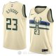 Camiseta Ersan Ilyasova #23 Milwaukee Bucks Ciudad 2018 Crema