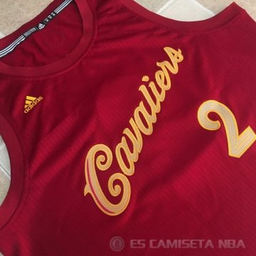 Camiseta Irving #2 Cleveland Cavaliers Autentico Navidad 2016-17 Rojo