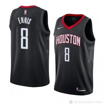 Camiseta James Ennis #8 Houston Rockets Statement 2018 Negro