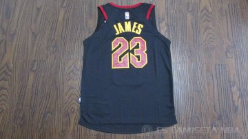 Camiseta James #23 Cleveland Cavaliers Autentico Nino 2017-18 Negro