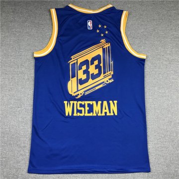 Camiseta James Wiseman NO 33 Golden State Warriors Hardwood Classics 2020 Azul