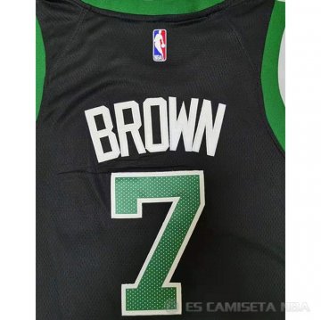 Camiseta Jaylen Brown NO 7 Boston Celtics Statement 2020-21 Negro