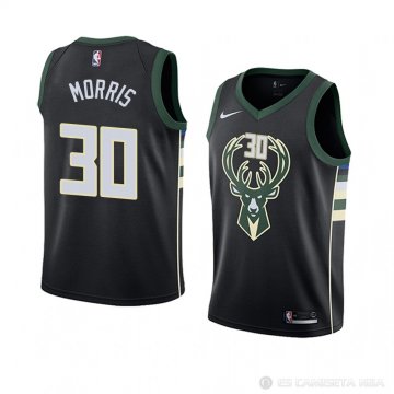 Camiseta Jaylen Morris #30 Milwaukee Bucks Statement 2018 Negro