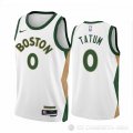 Camiseta Jayson Tatum #0 Bosto Celtics Ciudad 2023-24 Blanco