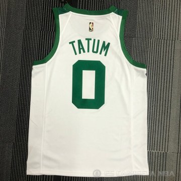 Camiseta Jayson Tatum NO 0 Boston Celtics 75th Anniversary Blanco