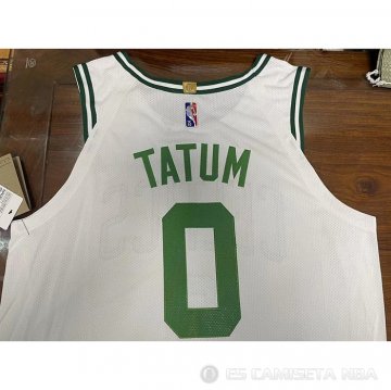 Camiseta Jayson Tatum #0 Boston Celtics Association Autentico Blanco