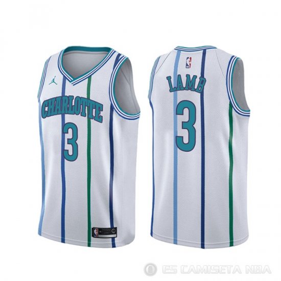 Camiseta Jeremy Lamb #3 Charlotte Hornets Classic Blanco - Haga un click en la imagen para cerrar