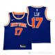 Camiseta Jeremy Lin NO 17 New York Knicks Icon Azul