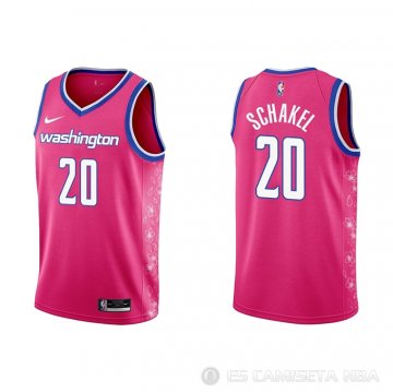 Camiseta Jordan Schakel #20 Washington Wizards Ciudad 2022-23 Rosa
