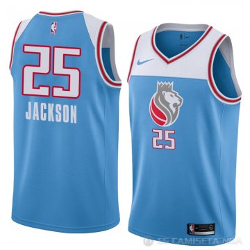 Camiseta Justin Jackson #25 Sacramento Kings Ciudad 2018 Azul