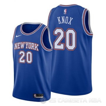 Camiseta Kevin Knox #20 New York Knicks Statement Azul
