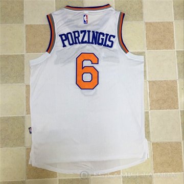 Camiseta Knicks #6 Porzingis Blanco