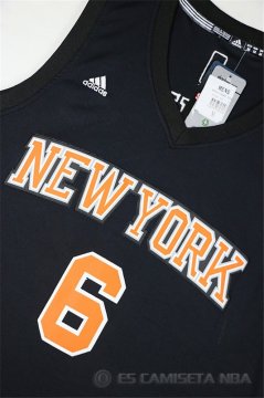 Camiseta Porzingis #6 New York Knicks Negro