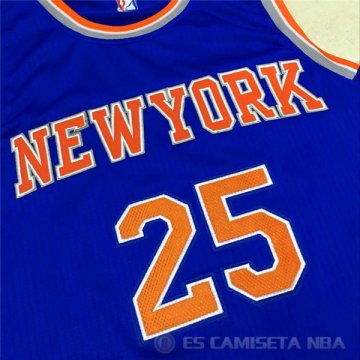 Camiseta Knicks #25 Real Player Bordado Edicion Rose Azul