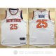 Camiseta Knicks #25 Real Player Bordado Edicion Rose Blanco