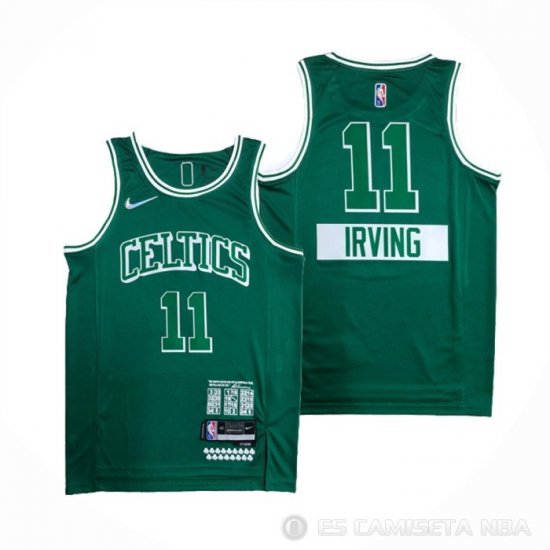 Camiseta Kyrie Irving NO 11 Boston Celtics Ciudad 2021-22 Verde - Haga un click en la imagen para cerrar