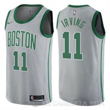 Camiseta Kyrie Irving #11 Boston Celtics Ciudad Gris