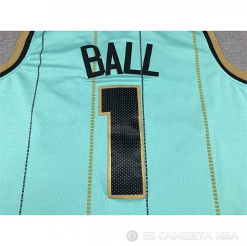 Camiseta LaMelo Ball #1 Charlotte Hornets Ciudad Verde