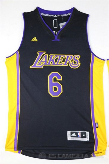 Camiseta Clarkson #6 Los Angeles Lakers Negro - Haga un click en la imagen para cerrar