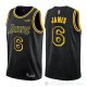 Camiseta LeBron James NO 6 Los Angeles Lakers Ciudad 2021-22 Negro