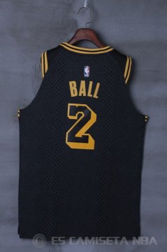 Camiseta Lonzo Ball #2 Los Angeles Lakers Ciudad Negro