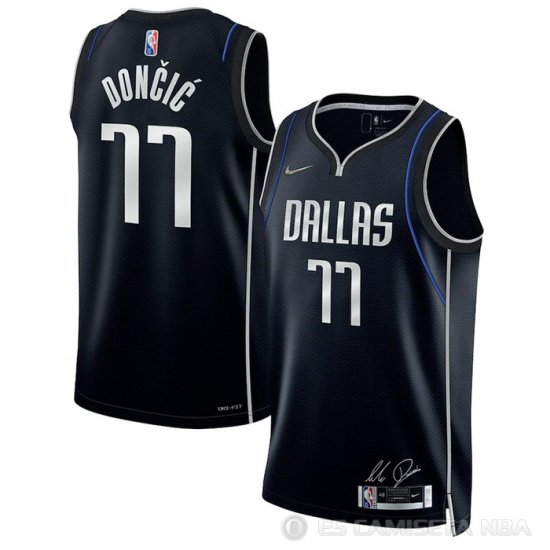 Camiseta Luka Doncic #77 Dallas Mavericks Select Series Negro - Haga un click en la imagen para cerrar