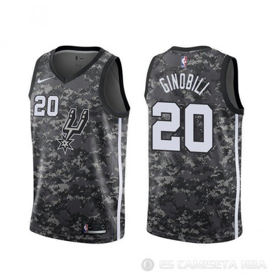 Camiseta Manu Ginobili #20 San Antonio Spurs Ciudad Camuflaje - Haga un click en la imagen para cerrar