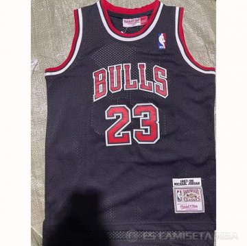 Camiseta Michael Jordan #23 Chicago Bulls Nino Mitchell & Ness 1997-98 Negro