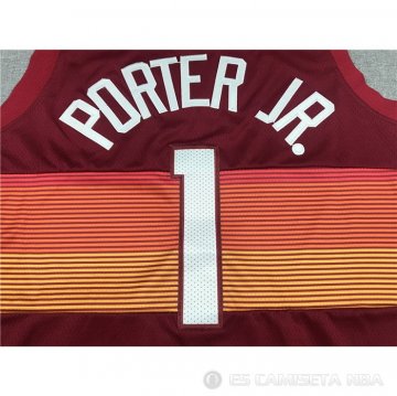 Camiseta Michael Porter NO 1 Denver Nuggets Ciudad 2020-21 Rojo