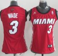Camiseta Wade #3 Miami Heat Mujer Rojo