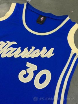 Camiseta Curry Christmas #30 Golden State Warriors Mujer Azul