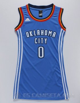 Camiseta Westbrook #0 Oklahoma City Thunder Azul