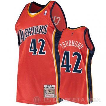 Camiseta Nathaniel Thurmond #42 Golden State Warriors 2009-10 Hardwood Classics Naranja