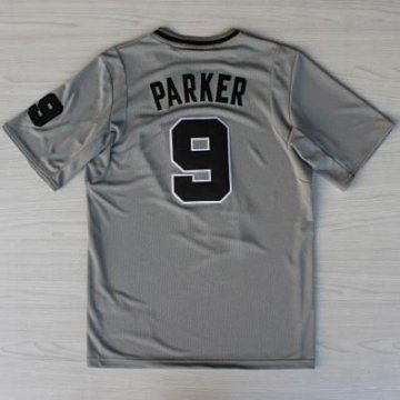 Camiseta Parker #9 Spurs 2013 Navidad Gris