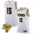 Camiseta Nikola Jokic #15 Denver Nuggets Ciudad 2023 NBA Finals Blanco