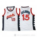 Camiseta Olajuwon #15 USA 1996 Blanco