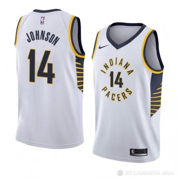 Camiseta Omari Johnson #14 Indiana Pacers Association 2018 Blanco