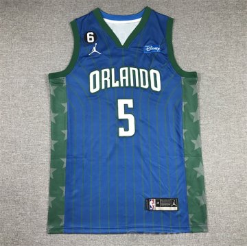 Camiseta Paolo Banchero #5 Orlando Magic Statement 2022-23 Azul
