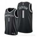 Camiseta Reggie Jackson #1 Detroit Pistons Ciudad Edition Negro