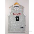 Camiseta Rockets Harden #13 Luces de la ciudad Gris