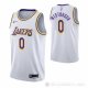 Camiseta Russell Westbrook NO 0 Los Angeles Lakers Association 2021 Blanco