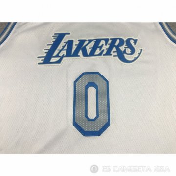 Camiseta Russell Westbrook NO 0 Los Angeles Lakers Ciudad 2020-21 Blanco