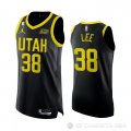 Camiseta Saben Lee #38 Utah Jazz Statement Autentico 2022-23 Negro